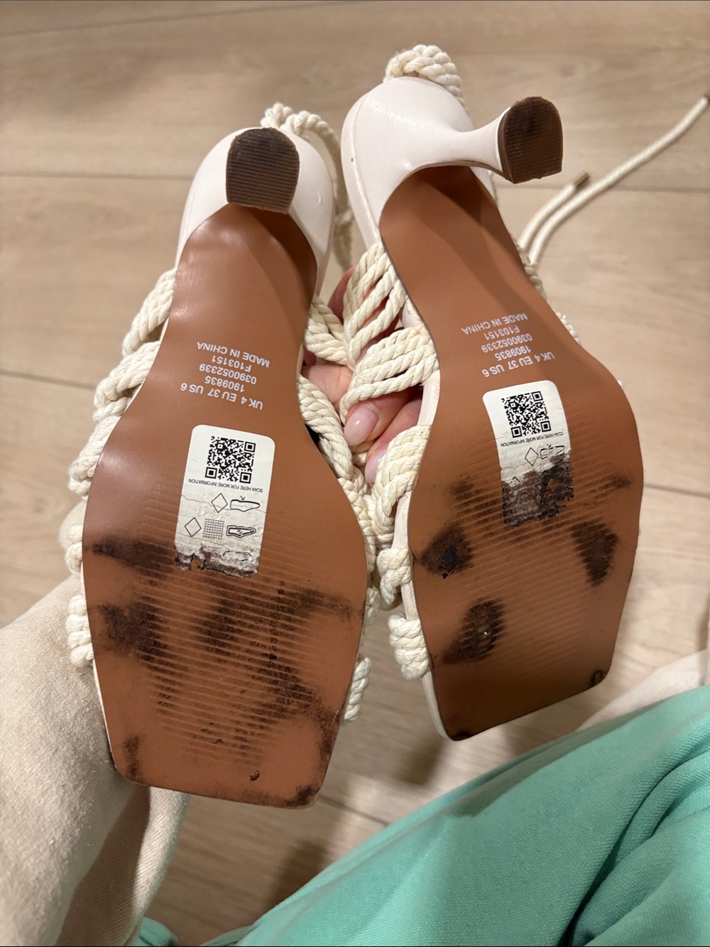 ASOS Cream Braided Rope Slide Sandals - Picture 2 of 4